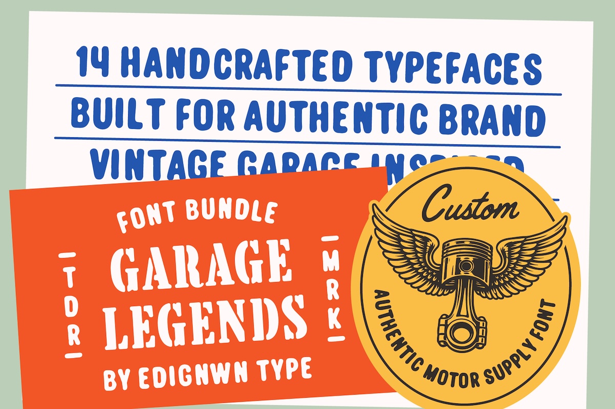 Garage Legends Font Bundle